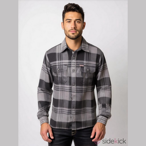 Men’s Flannel Shirt Jacket - Picture 6 of 6